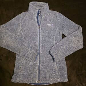 The North Face Women's Heathered Blue Teddy Fleece Jacket